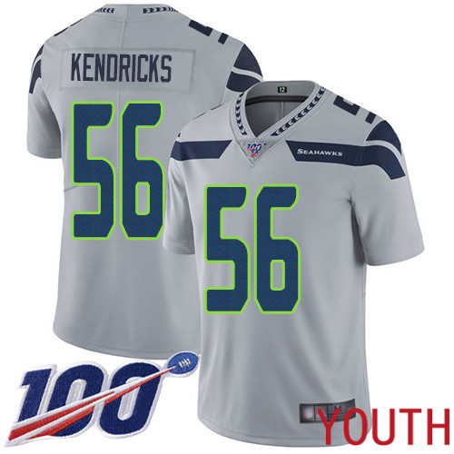 Seattle Seahawks Limited Grey Youth Mychal Kendricks Alternate Jersey NFL Football 56 100th Season Vapor Untouchable